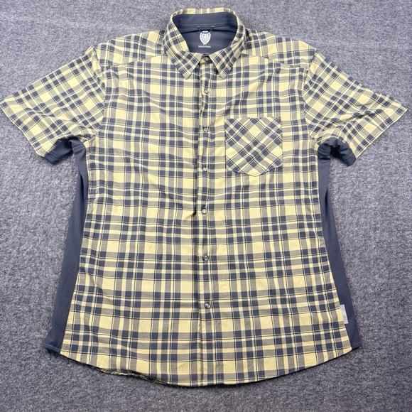 Club Ride Apparel Other - Club Ride Cycling Shirt Mens Medium Plaid Snap Button Bike Cycle Stretch Vented